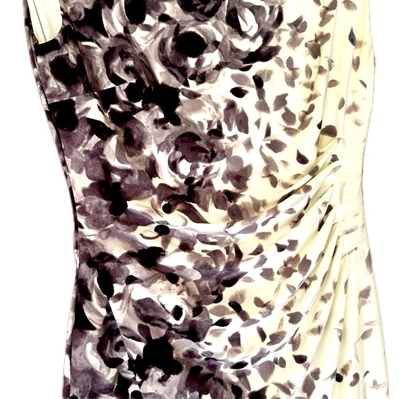 Dressy Dress.  No sleeve. Slimming rouch front panel. - Picture 2 of 2